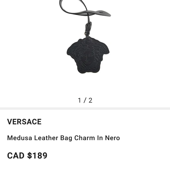 Authentic VERSACE bag charm - Picture 3 of 3